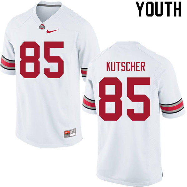 Ohio State Buckeyes Austin Kutscher Youth #85 White Authentic Stitched College Football Jersey